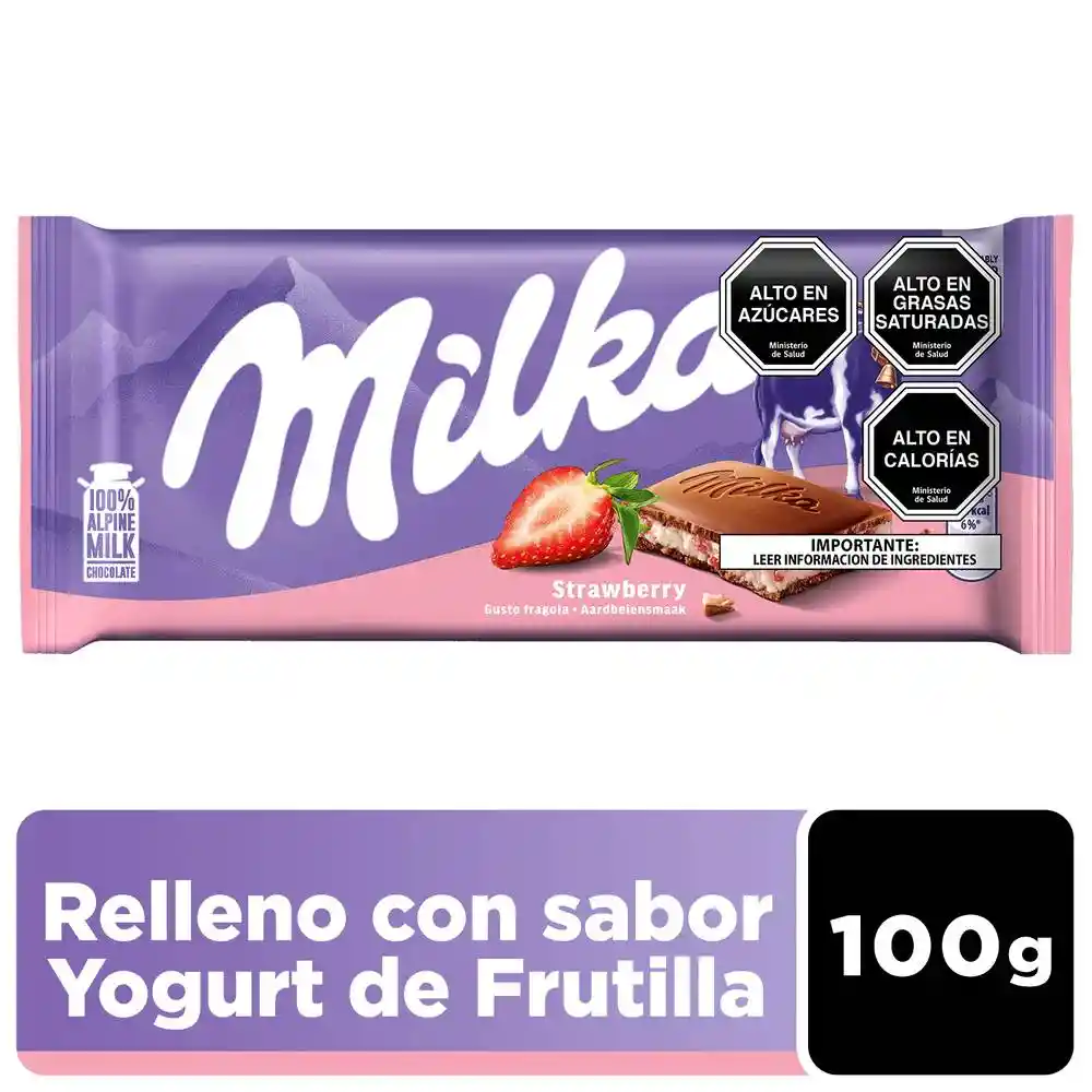 Milka Chocolate De Leche Frutilla 100 G