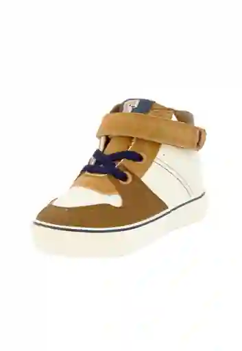 Zapatilla Urbana Caña Velcro Elástico Principiante Niño 828 Toffee 23