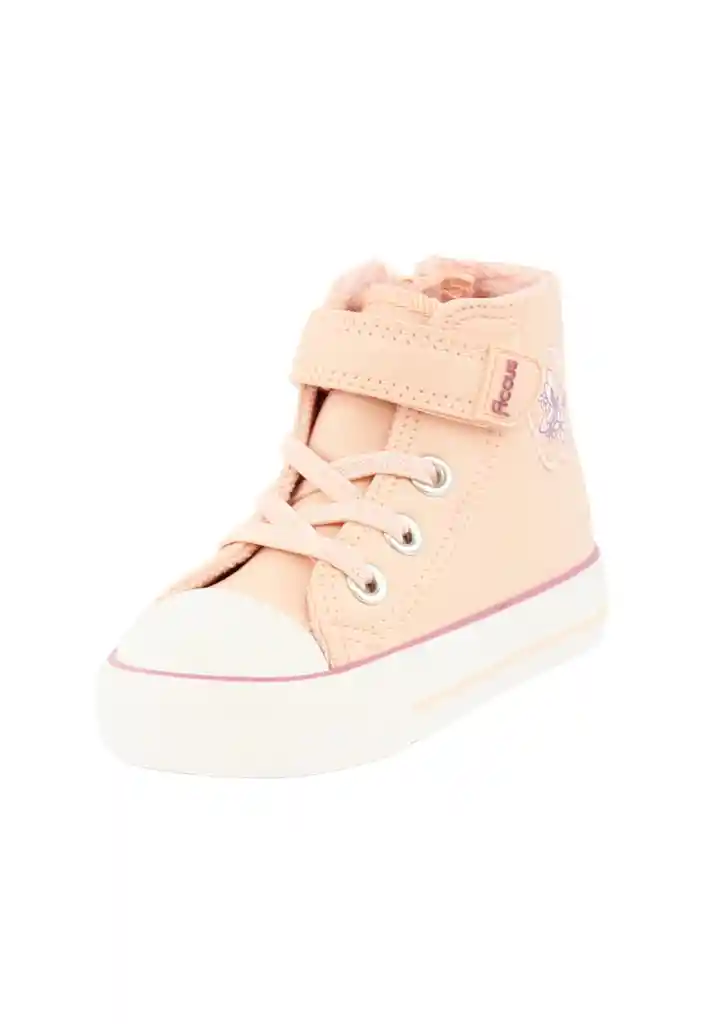 Zapatilla Urbana Caña Velcro Elástico Principiante Niña 824 Rosado 22