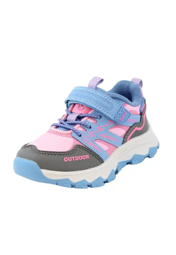 Zapatilla Ficcustex Velcro Baja Elástico Kids Niña 857 Lila 28