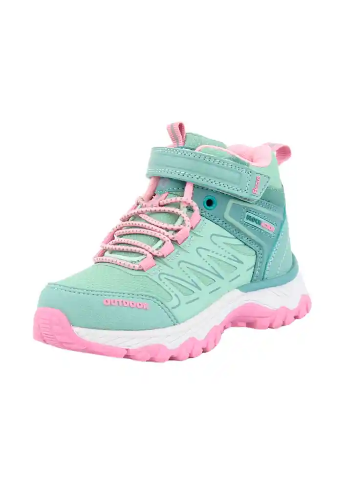 Zapatilla Ficcustex Block Action Caña Velcro Elástico Kids Niña 855 Menta 28