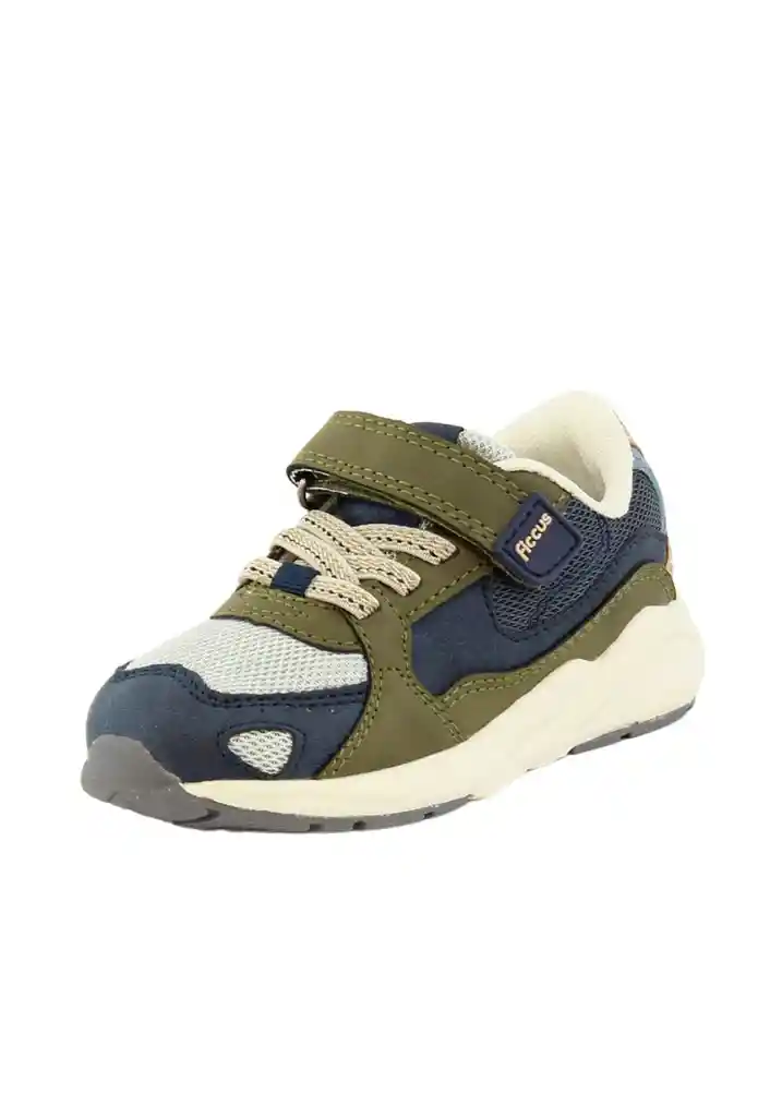 Zapatilla Sport Velcro Elástico Kids Niño 869 Azul 24