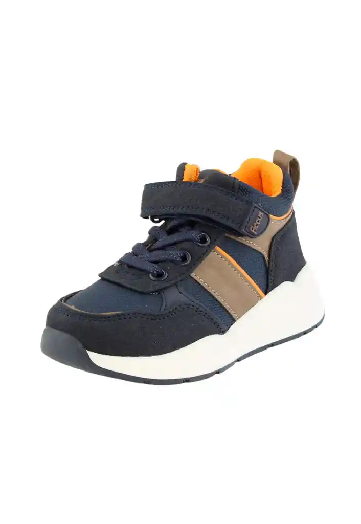 Botín Caña Velcro Elástico Kids Niño 861 Azul 25