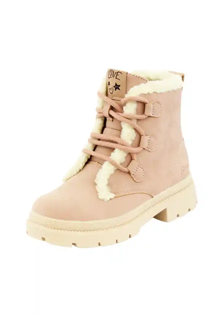 Botín Caña Cordón Junior Niña 885 Rosado 34