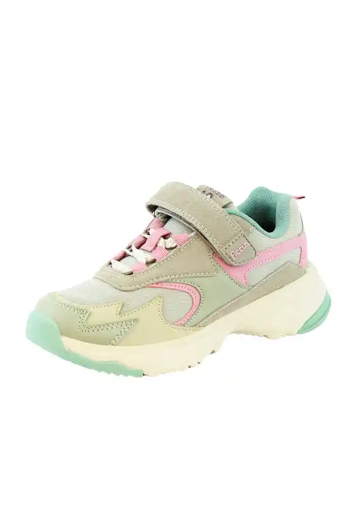 Zapatilla Sport Velcro Elástico Junior Niña 896 Menta 36