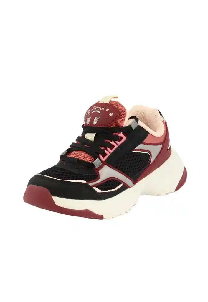 Zapatilla Sport Cordón Junior Niña 893 Negro 35