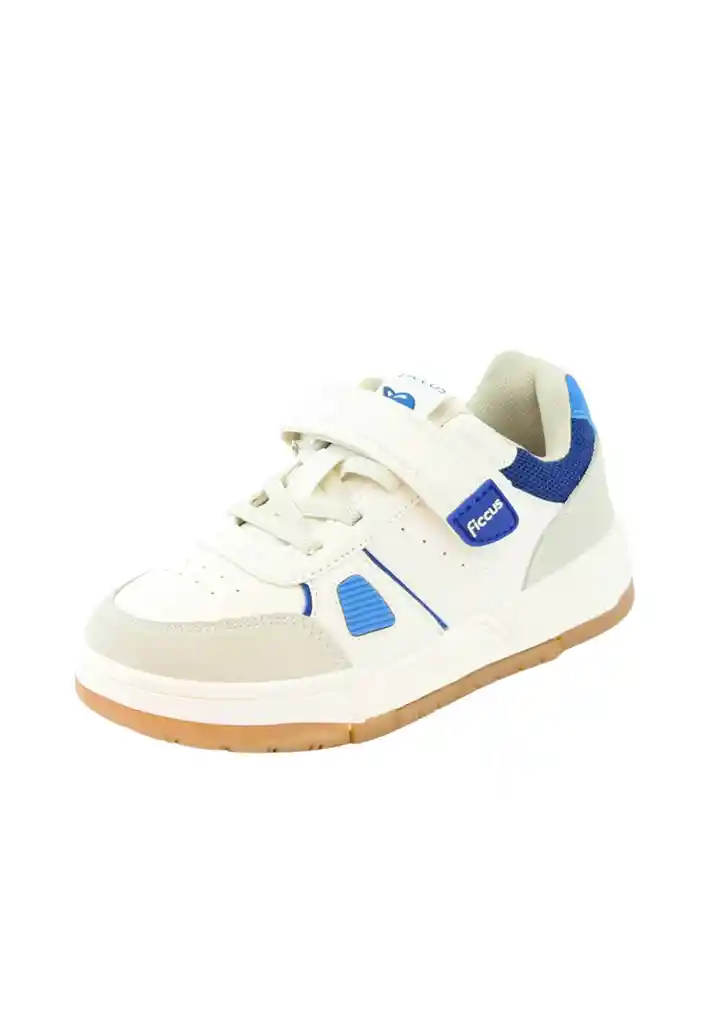 Zapatilla Urbana Velcro Elástico Junior Niño 910 Blanco 30