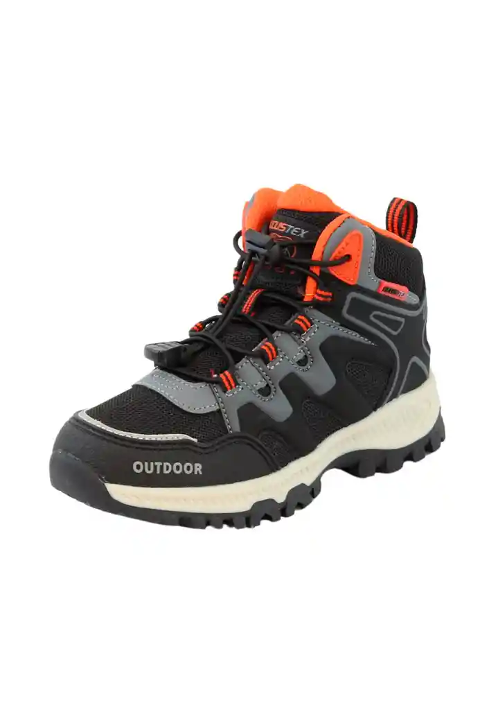 Zapatilla Ficcustex Caña Velcro Elástico Junior Niño 922 Negro 34