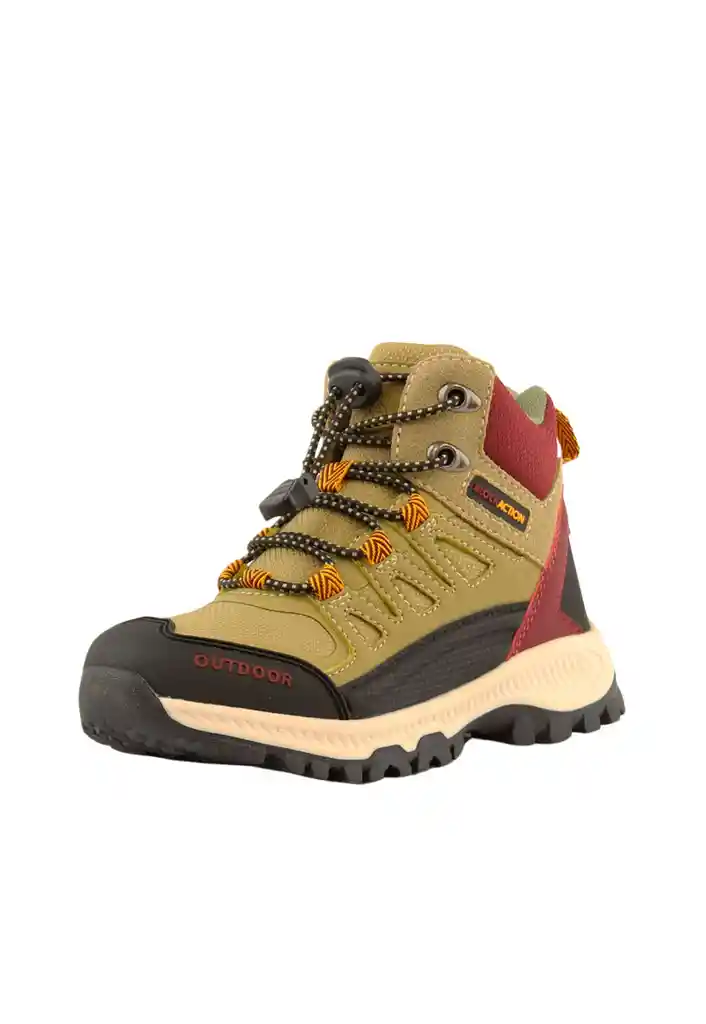 Zapatilla Ficcustex Block Action Caña Elástico Junior Niño 919 Verde 34