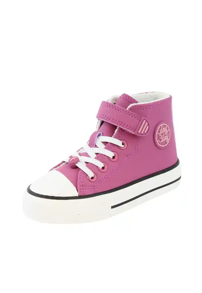 Zapatilla Day To Day Caña Velcro Elástico Niña 942 Malva 34