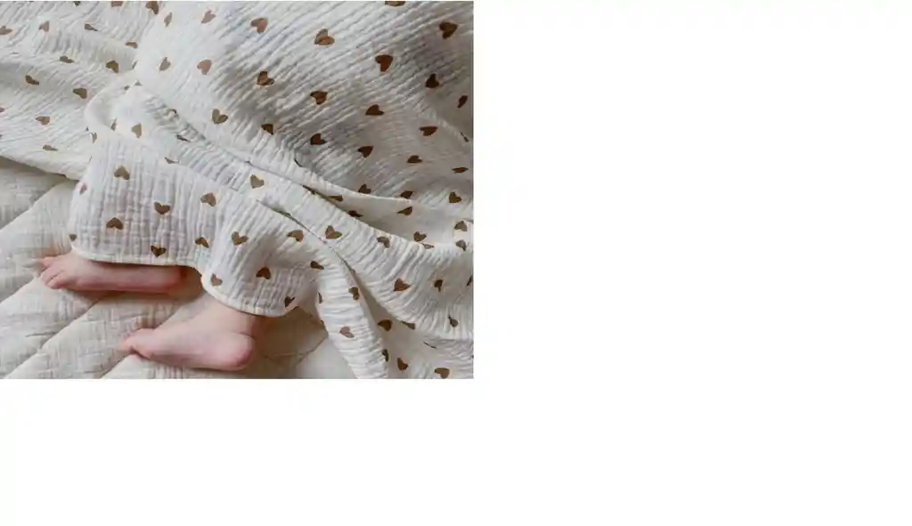 Manta Muselina Corazones