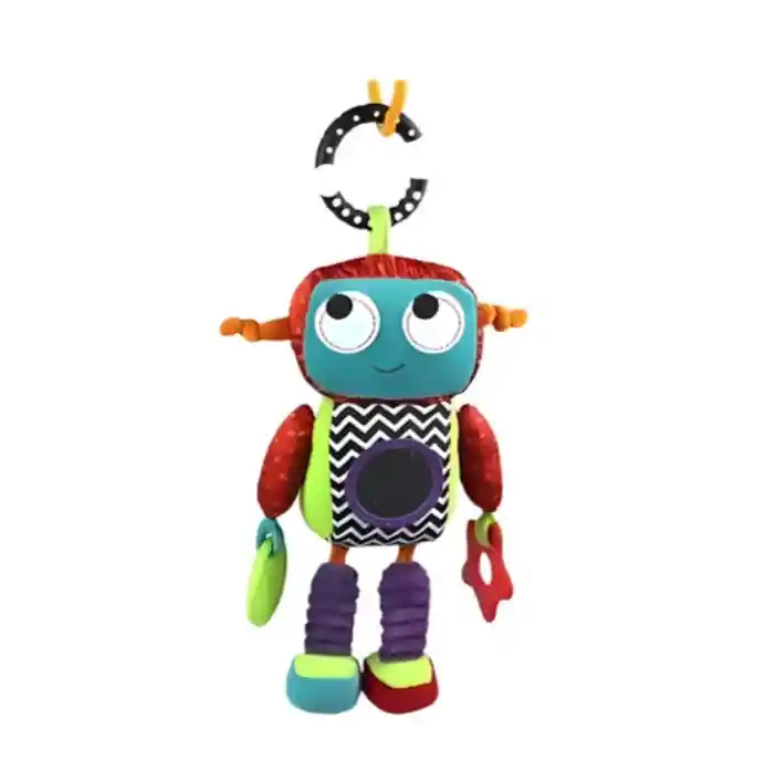 Sonajero Sensorial Peluche Robot Para Bebe
