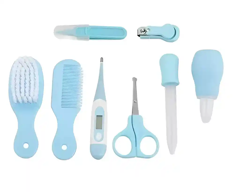 Kit Aseo Para Bebés Cepillo De Pelo Cortaúñas Nariz Limpia