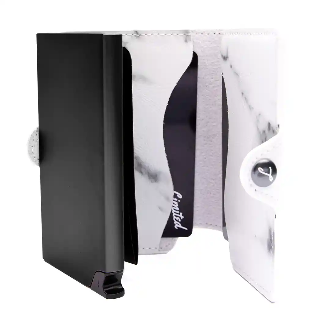 Billetera - Marmol - Slim - Black, Sin Monedero