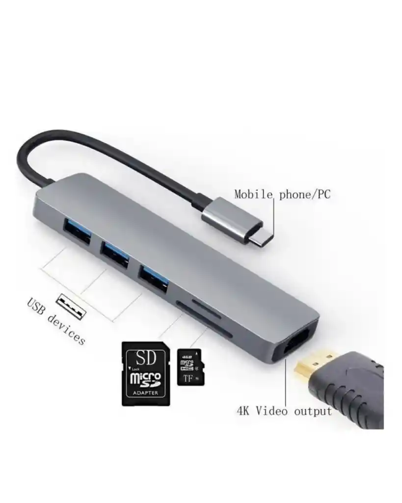 Hub Tipo C 7 Puertos