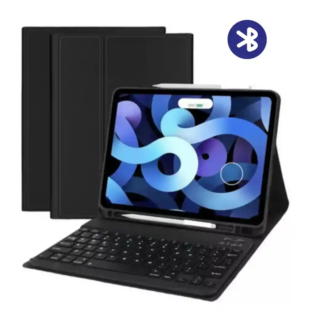 Funda Para Ipad Air 4 Y 5 Generacion Magnetica Mas Teclado Y Mouse Bluetooth Color Negro