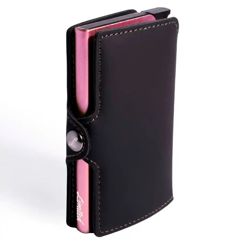 Billetera - Slim Black - Rosado, Sin Monedero