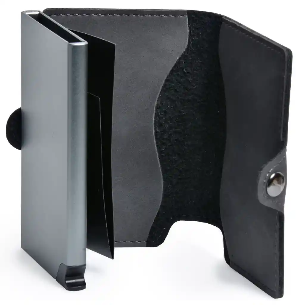 Billetera - Slim - Gris, Sin Monedero