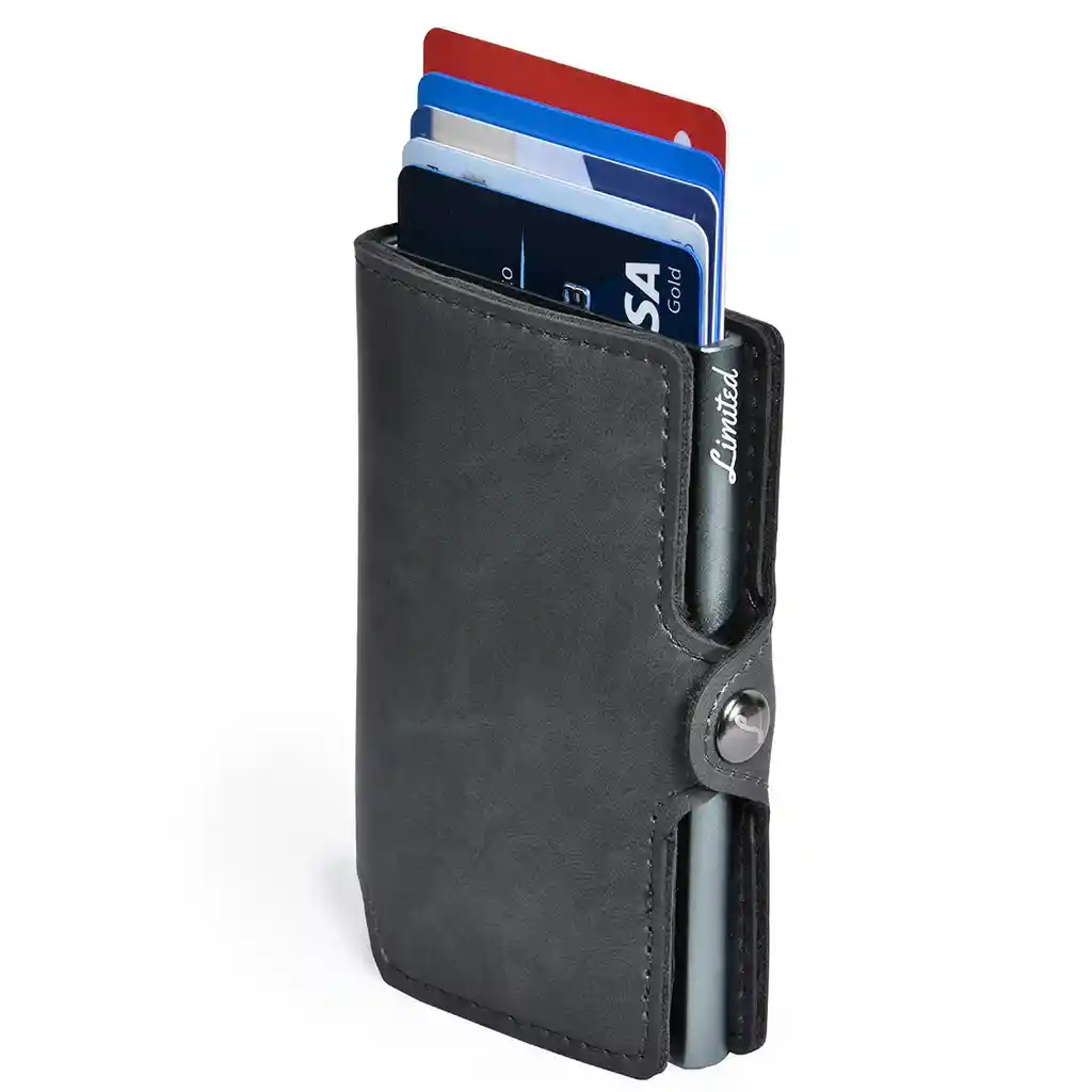 Billetera - Slim - Gris, Sin Monedero