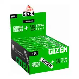 Papelillo Gizeh Black King Size Slim + Activ Filter