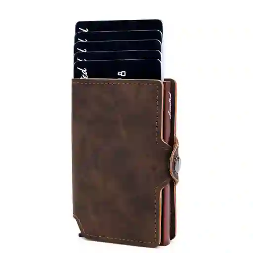 Billetera - Slim - Café Oscuro, Sin Monedero