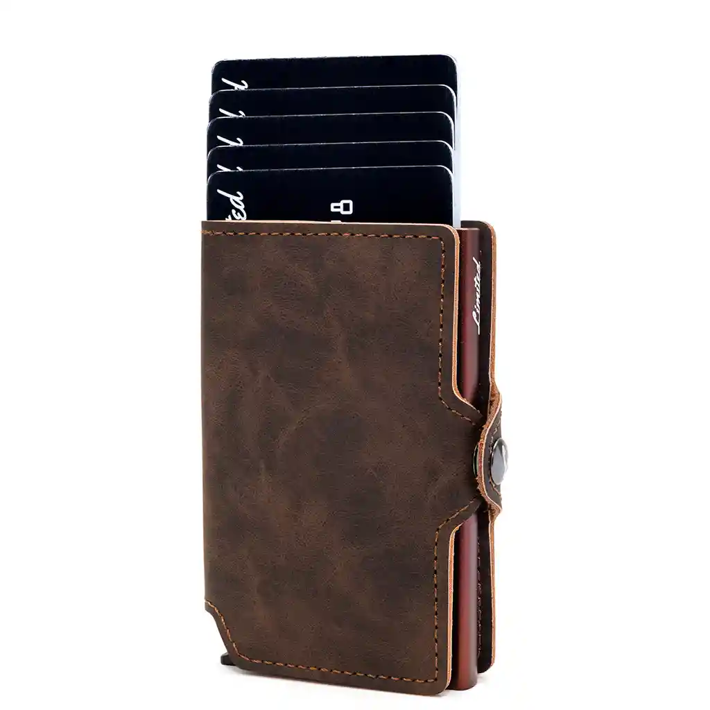 Billetera - Slim - Café Oscuro, Sin Monedero