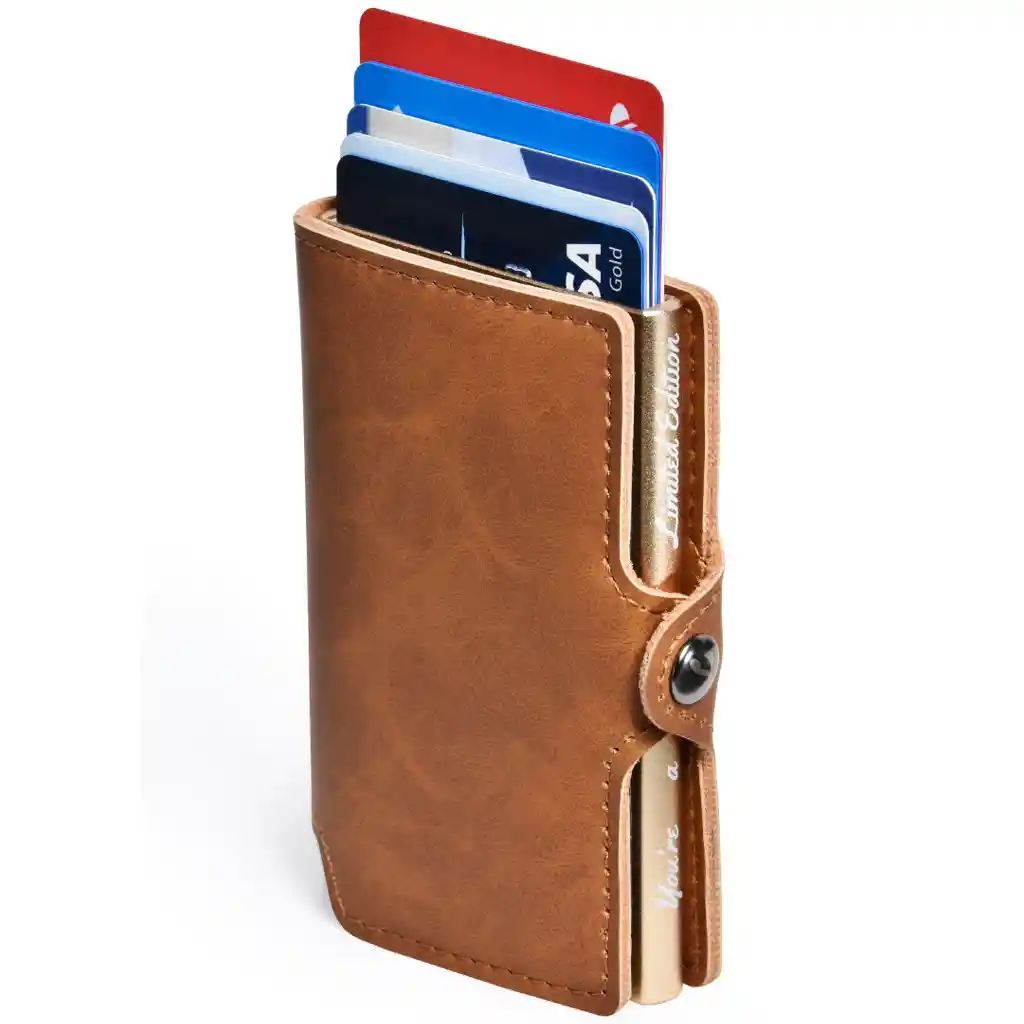 Billetera - Slim - Brown Gold, Sin Monedero