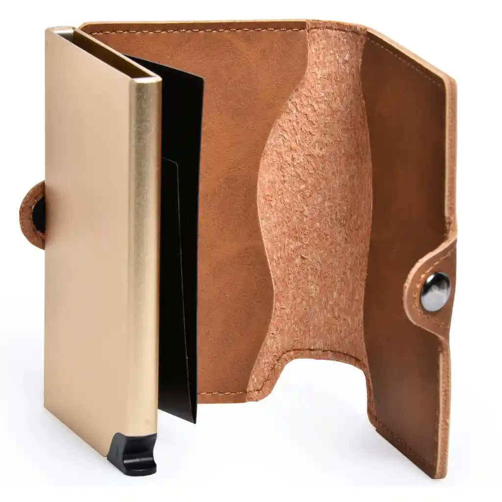 Billetera - Slim - Brown Gold, Sin Monedero