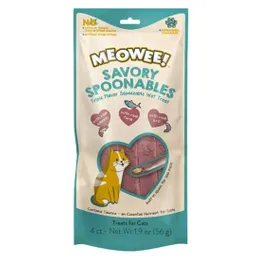 Meowee Spoon - Snack Humedo Para Gatos (salmon, Atun, Y Camaron) 56g.