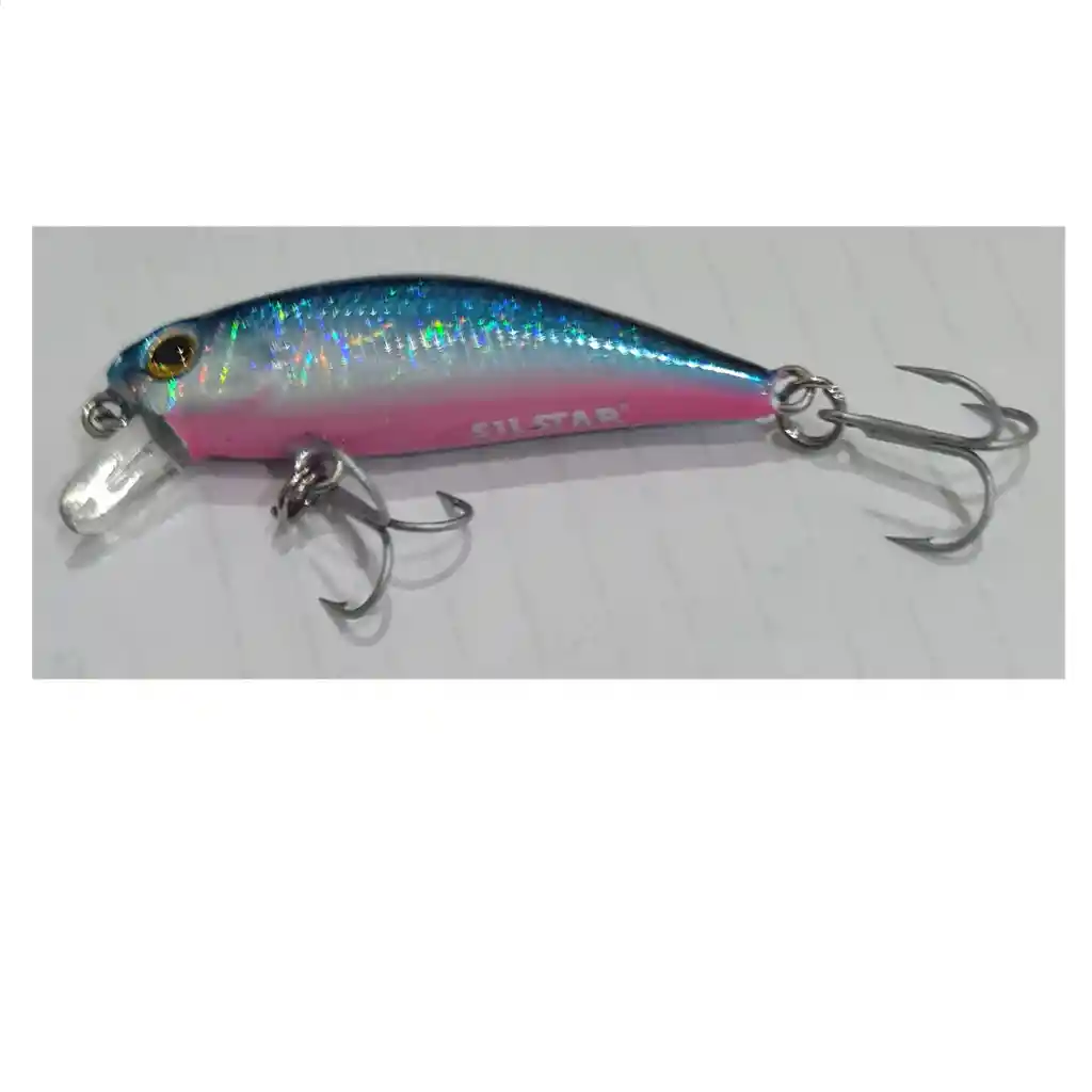 Señuelo Silstar 4cms 2grs Azul/plata/fucsia Sinking Fibra J520