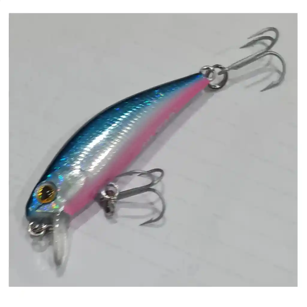 Señuelo Silstar 4cms 2grs Azul/plata/fucsia Sinking Fibra J520