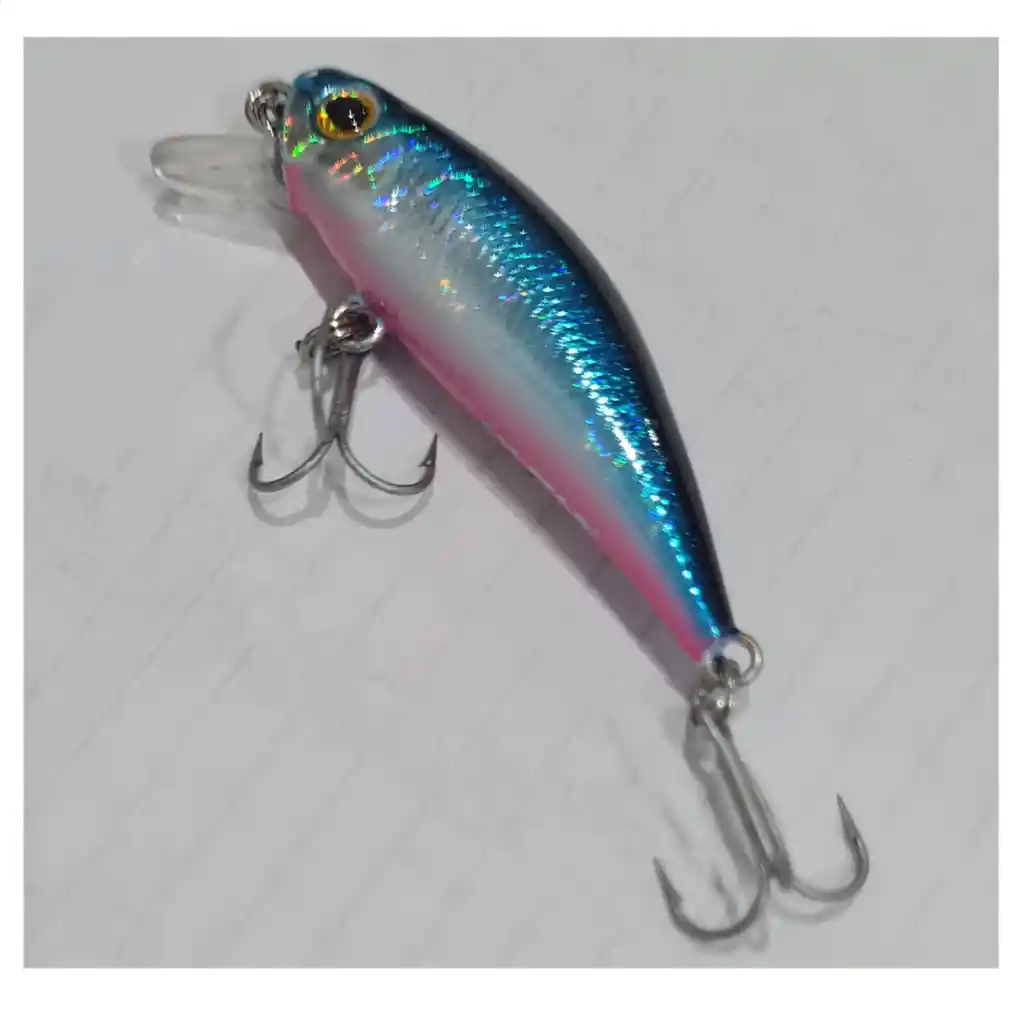 Señuelo Silstar 4cms 2grs Azul/plata/fucsia Sinking Fibra J520