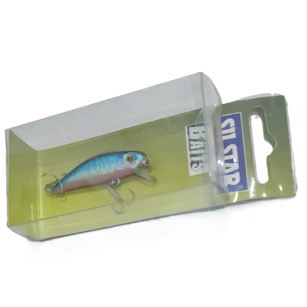 Señuelo Silstar 4cms 2grs Azul/plata/fucsia Sinking Fibra J520