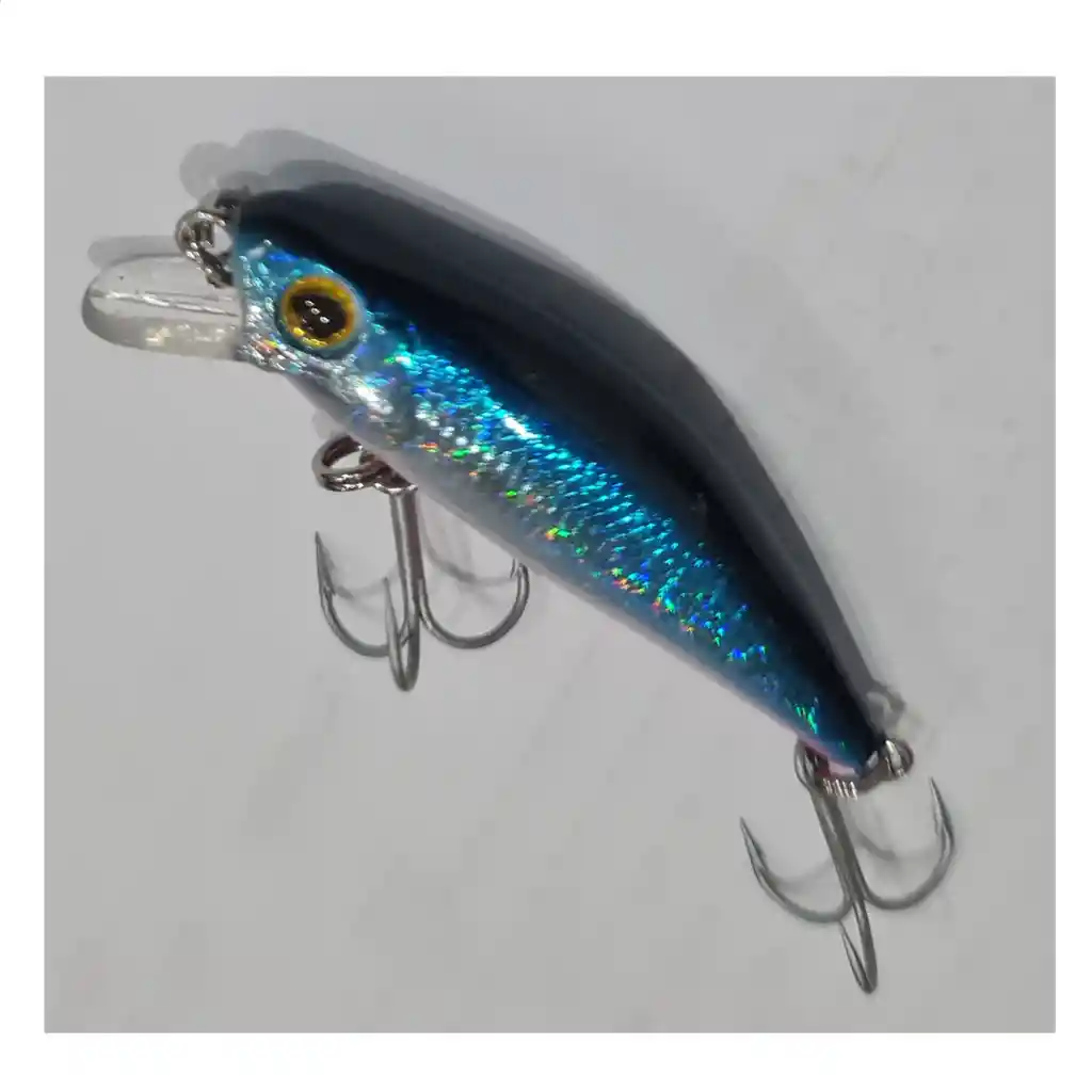 Señuelo Silstar 4cms 2grs Azul/plata/fucsia Sinking Fibra J520