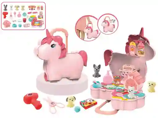 Maleta Unicornio C/peluquería Canina
