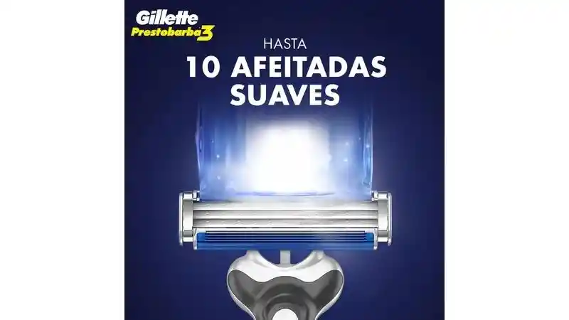 Maquina De Afeitar Gillette Prestobarba 3 Hojas Pack 2 Unidades