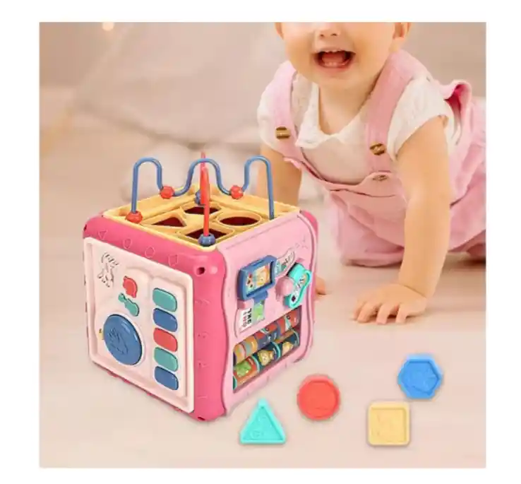 Juguete Interactivo De Habilidad Didáctico Cubo Sensorial