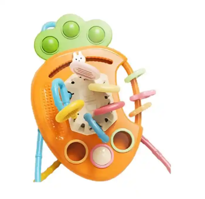 Juguete Sensorial Montessori 3en1 Para Bebé Diseño Zanahoria