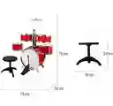 Bateria Musical Juguete Jazz Drum Niño 5 Tambores + Piso