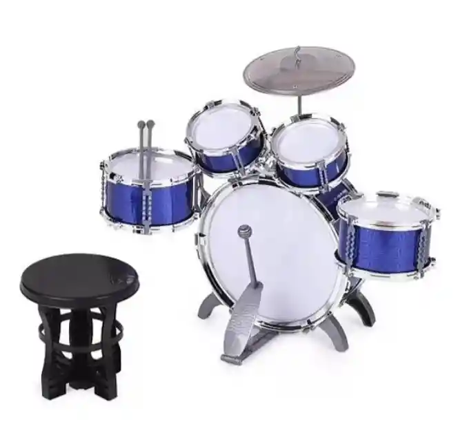 Bateria Musical Juguete Jazz Drum Niño 5 Tambores + Piso