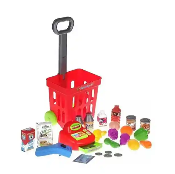 Mini Carrito Supermercado Niños Caja Registradora Sonido