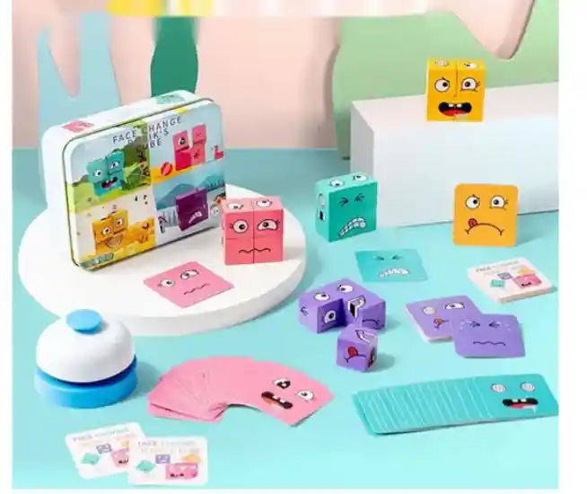 Juego De Expresión Cubo Cambia De Cara+campana