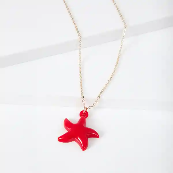Collar Estrella Roja Mujer Raindoor