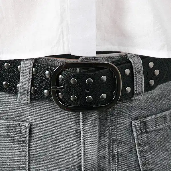 Cinturón Negro Tachas Mujer Raindoor