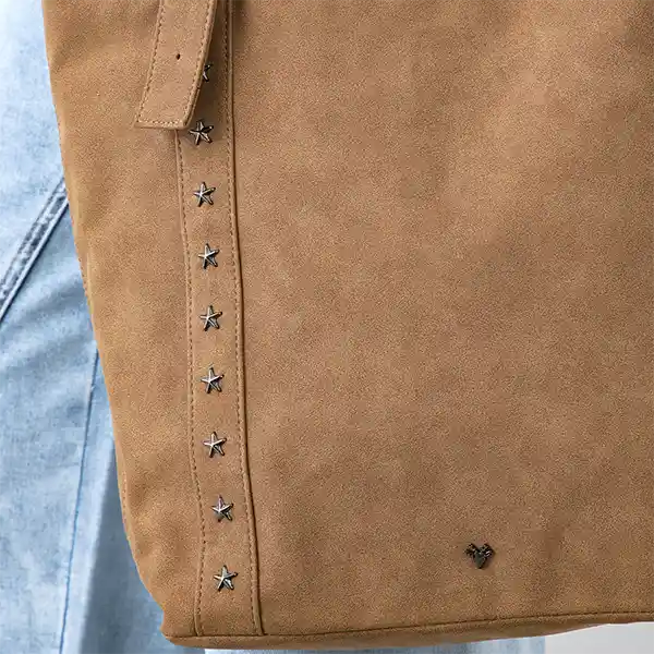 Cartera Shopper Tachas Café Mujer Raindoor