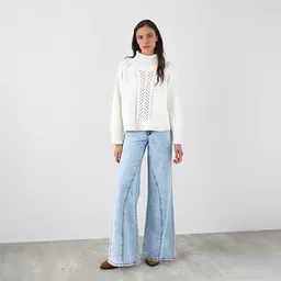 Sweater Cuello Tortuga Crudo S Mujer Raindoor
