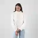 Sweater Cuello Tortuga Crudo L Mujer Raindoor
