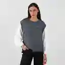 Sweater Vest Trenzado Gris S Mujer Raindoor