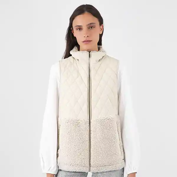 Chiporro Vest Acolchado Crudo L Mujer Raindoor