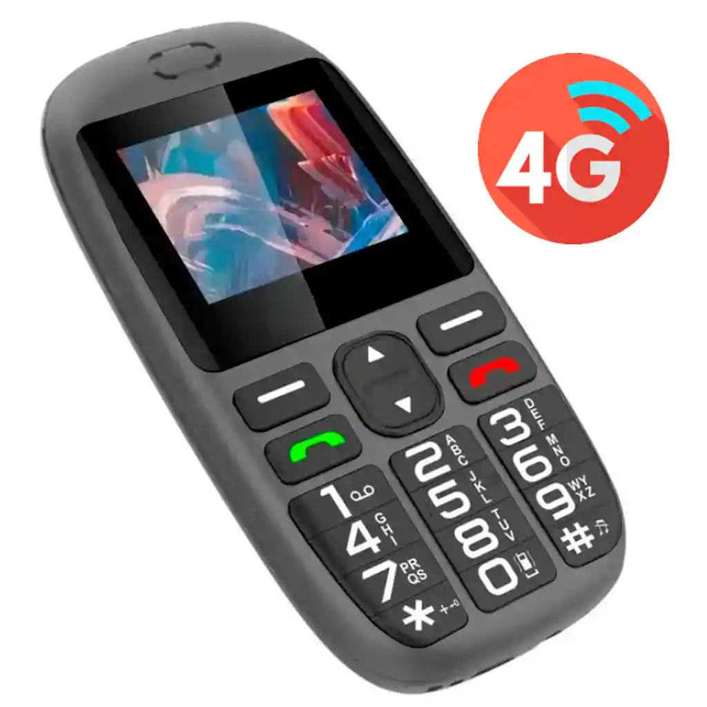 Teléfono Celular Senior 4g Negro Tecnolab